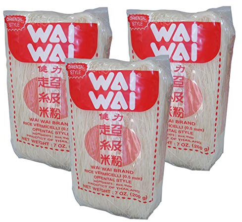 3er Pack Reisnudeln WAI WAI Rice Vermicelli [3x 200g] Reis-nudeln