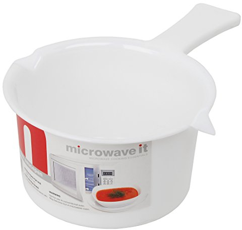 Microwave It Microwave Sauce Pan, White, 500 ml