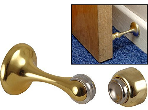 Magnetic Door Holder Polished Brass