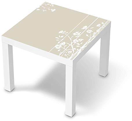 Wandtattoo Möbel passend für IKEA Lack Tisch 55x55 cm I Möbelaufkleber - Möbel-Tattoo Sticker Aufkleber I Wohnen und Dekorieren für Wohnzimmer und Schlafzimmer - Design: Florals Plain 3