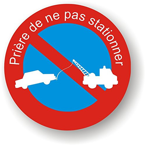 Aufkleber Parken verboten – Panel Gebet des Nicht Parken – Lot de 50
