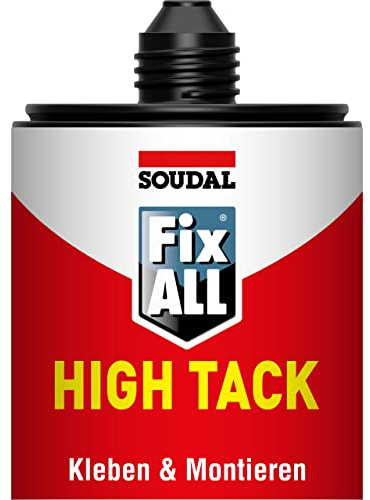 Soudal Fix ALL High Tack, Universalkleber, 290ml, schwarz, mit Clipdüse