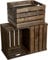 3er set massive Obstkiste Apfelkiste Weinkiste aus dem Alten Land +++ 49 x 42 x 31 cm (DUNKEL)
