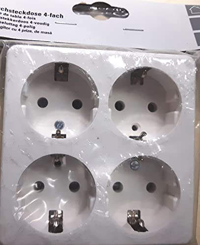 UNITEC TSD 4fach o.Kabel weiß, 250 V
