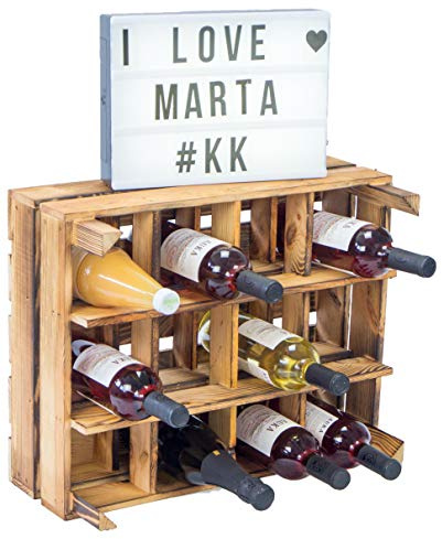 Kistenkolli Altes Land Flaschenregal Marta geflammt