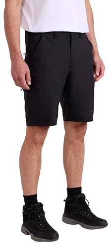 Mountain Warehouse Trek Stretch Mens Shorts - Fast Dry Cargo Shorts, Lightweight, Adjustable Fit Casual Short Pants, Stretchable - for Spring Summer, Hiking, Camping Black W28