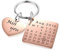 Gravure Personnalisé Date Calendrier Porte-clés Personnalisé Date Pendentif Porte-clés pour les amoureux Couples Saint Valentin Anniversaire Anniversaire Cadeau spécial (Coeur or rose)