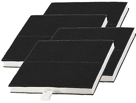 Aktivkohlefilter für diverse Abzugshauben & Essen von Bosch, Siemens, Neff, Constructa, Gaggenau & Balay - BSH Teilenummer 360732/00360732/357585/00357585 - rechteckig - 22,5x22x2 cm - 4 Stück