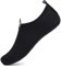 SAGUARO Chaussures Aquatiques Chaussons de d'eau Plongée Chaussettes Aqua pour Piscine et Plage Sports Nautiques Natation Surf Voile Mer Rivière pour Homme Femme(Noir, 44/45 EU)