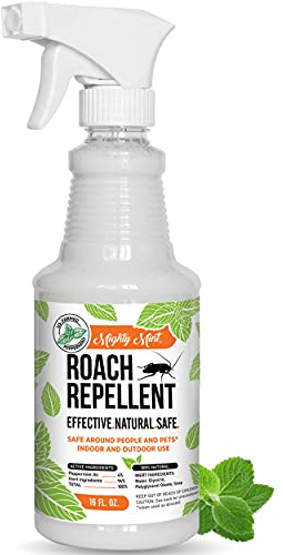 Mighty Mint Peppermint Oil Roach Repellent Spray – Natural Cockroach Killer for Indoor & Outdoor Use – Plant-Based Insect & Pest Control – 16 oz