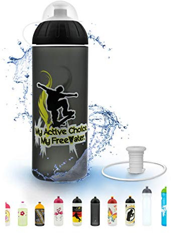 FreeWater Trinkflasche, 700ml, Skater: schadstofffrei, spülmaschinengeeignet, auslaufsicher, langlebig