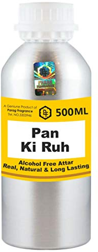 Parag Fragrances Pan Ki Ruh Attar 500ml Wholesale Pack Attar (Alcohol Free, Long Lasting Attar For Men - Women & Religious Use) Worlds Best Attar | Itra | Fragrance Oil | Scent