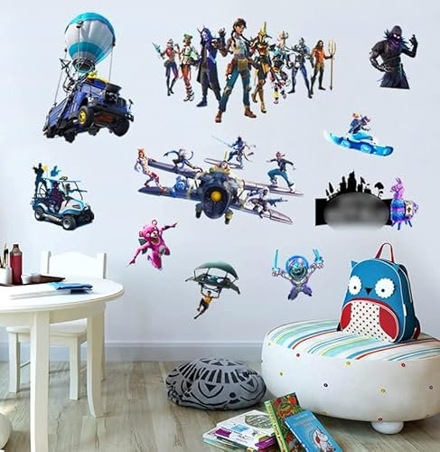 Battle Royale Video Game Themed Bedroom Wall Sticker Decor Gaming Posters for Teen Boys Room Decoration,Boys Gifts and Birthday Party Supplies Set - Unframed Version Poster for Kids Room