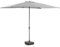ACAZA Parasol rectangulaire 2 x 3 m, Protection UPF, Ombrelle, Toile solide, pour Terrasse, Jardin, sans Socle, Gris Clair