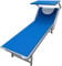 BAKAJI Lettino Prendisole Pieghevole da Mare con Tettuccio Parasole e Cuscino Poggiatesta Sdraio Stabilimento Piscina Spiaggia Professionale in Alluminio e Textilene 189 x 61 x 38 cm (Blu)