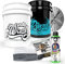 Nuke Guys professionelles Auto Waschset für die optimale Handwäsche: Wash Eimer + Rinse Eimer 5GAL + Grit Guard Schmutzeinsatz + NukeGuys Thick Shampoo 500ml + Towel Twins Mikrofasertücher 2er Pack