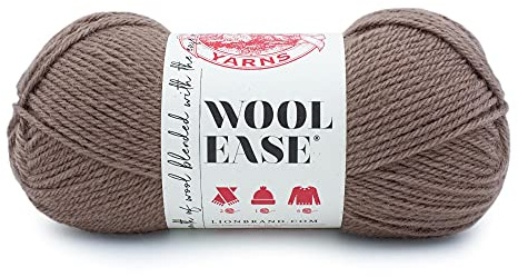 Lion Brand Wool Yarn, Worsted Yarn for Knitting, Crocheting and handicrafts, 1 Pack, Beige (Thrush)