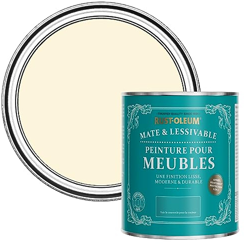 Rust-Oleum Cream Furniture Paint in Matt Finish - Clotted Cream 750ml