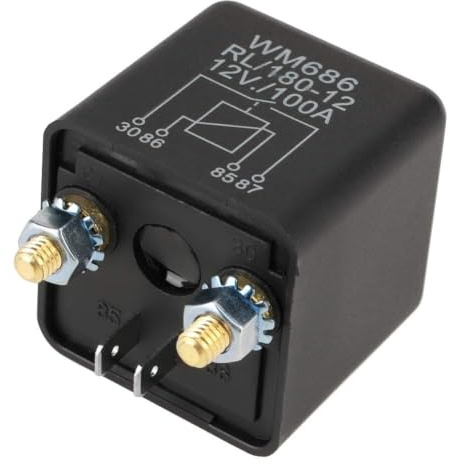 LiebeWH Autostarterrelais 12V 100A Normal Open Heavy Duty 4 Endschalter Starter 4 Pin Relais für Steuerbatterie EIN/AUS