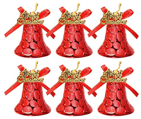 6 STÜCKE Weihnachtsglocke Weihnachtsdekoration für Zuhause Weihnachtsbaum Ornament Anhänger Neujahr 2022 B, Russische Föderation