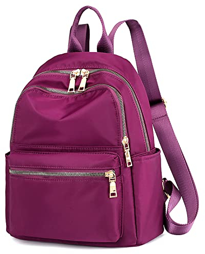 FORRICA Zaino Donna Borse Casuale Ragazza Zaino da Scuola Tessuto Oxford Impermeabile Viaggio Daypack Leggero Backpack per Universita Shopping Lavoro Viola M