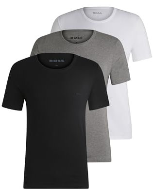 BOSS Hugo Herren T-Shirt Rn 3p Co T-Shirt, Gray, M