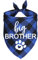 JOTFA Big Brother Hundehalstuch, kariert, Schwangerschaftsankündigung, Hundehalstuch, für Hunde (blau, großer Bruder)