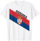 Retro Serbien Fußball Trikot Fußball Reise T-Shirt