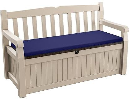 Gardenista Garden Bench Cushion 128x50cm | Water Resistant Outdoor Iceni, Eden & Storage Bench Cushions | Soft and Comfortable Patio Furniture Swing Bench Pads | Durable & Easy to Clean (Vibrant Navy)
