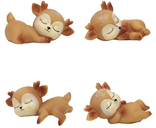 LOVIVER 4pcs Entzückende Figürchen Miniaturtier Verziert Rasen Dekor