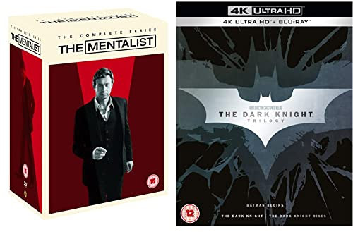 The Mentalist: The Complete Series [DVD] [2015] & The Dark Knight Trilogy [Batman] [4K Ultra-HD] [2012] [Blu-ray] [2017]