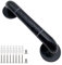 Bath Grab Rails with Anti-Slip Grip Stainless Steel Shower Grab Bar Handles for Elderly Bathroom Safety Grab Rail Mobility Aids Safety Hand Rail, Black 30cm