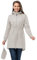 33,000ft Vêtement de pluie imperméable, poncho de pluie léger et respirant coupe-vent à capuche, fine pliable longue manteaux imperméables femme Beige L