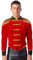 Freebily Herren Zirkusdirektor Kostüm Jacke Viktorianisch Prinz Mantel Nussknacker Soldat Kostüm Blechmann Show Fasching Cosplay Outfit A_Rot XXL