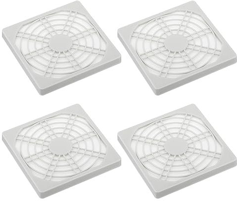 PATIKIL 90mm Fan Finger Grill, 4 Pack Grill Protector Guard Fan Protective Cover for 90x90mm Exhaust Fans for Equipment Computer DIY, White