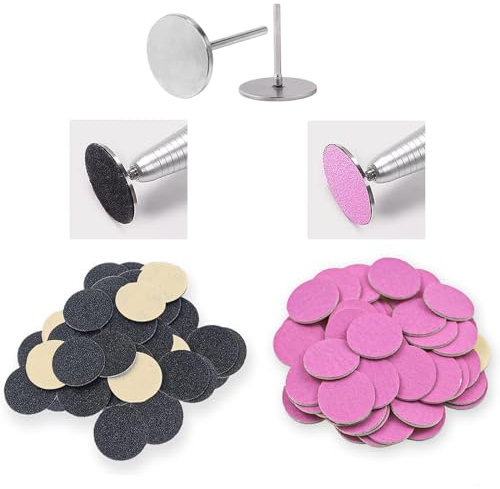 gotyou 100 Stück Feet Grinder Schleifpapier, Schleifscheibe Pediküre-Werkzeug, Entferner Sandpapierscheiben, Scheiben Pad Hornhaut Entfernung für Rissige Fersen Harte,Tote Haut(φ25mm)