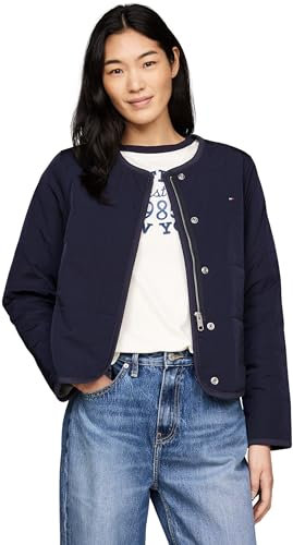 Tommy Hilfiger Donna Giacca Jersey Lined Jacket Leggera, Blu (Desert Sky), S