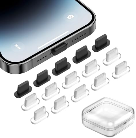 15 Stück Staubschutzkappen für iPhone 14 Pro Max für iPad für Airpods | Silikon Phone Staub Stecker Schützt Staubschutzkappen schützen Abdeckung für iPhone 14 13,12,12 mini,12 Pro,11,X,SE,XS,XR,8,7