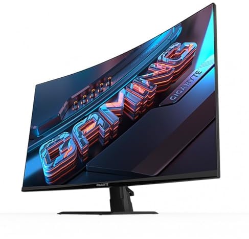 Gigabyte GS32QC 31,5 QHD Curved Gaming Monitor - 2560 x 1440, 1500R, 165Hz, 1ms, 300 cd/m², FreeSync Premium, HDR Ready, HDMI 2.0, DisplayPort 1.4