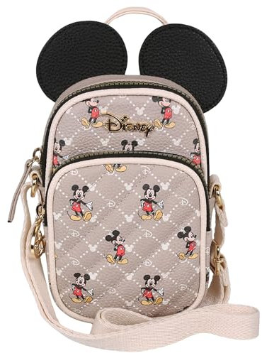 DISNEY Mickey Mouse Beige Mini Tasche, Gürteltasche 17x11x5 cm