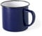 eBuyGB Set of 2 380ml Coloured Enamel Mugs Retro Outdoor Camping Travel Tin Rustic Metal Cups (Blue)
