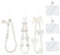 KALIONE 3 Pcs Pearl Phone Charm Strap - Mobile Chain Beads Bow Bracelet Butterfly Tether Tabs, Cute Aesthetic Beaded Strap