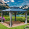 BRAST® Pavillon Aluminium Pagode 3,5x3,5m | viele Modelle & Farben | inkl. Moskitonetz | festes Dach | wasserdicht | stabil | UV-Schutz | Hellgrau