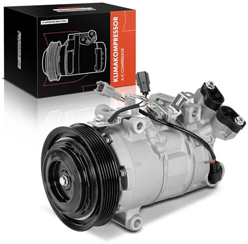 Frankberg Compresor de aire acondicionado con embrague Compatible con Megan.e CC EZ0/1 Megan.e III KZ0/1 DZ0/1 KZ0/1 B3 BZ0/1 Scénic III JZ0/1 Qashqai II SUV J11 J11incl. aceite premezclado