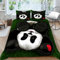 ZZTBQ Karikatur Panda Bettwäsche für Kinder 135x200 Kinderbettwäsche Bettbezug und Kissenbezug-Set Niedliches Panda Einzelbettwäsche Set