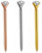 3 pcs artificiel cristal diamant stylo élégant bille de balle métallique à billes à billes rose