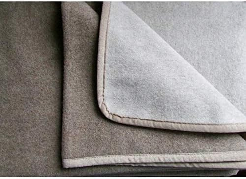 Alpenwolle Babydecke Kaschmirplaid kleine Wolldecke mit Band - 20% Kaschmirwolle, 80% Merinowolle - Verschiedene Größen (beige/Mocca, 65x100)