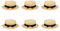 Abledance 6X Sombrero de Copa para Chica Niño Gorra de Sol de Bowknot para Niños Grande Borde Playa Verano Canotié Sombrero de Fedora Redondo Cinta Redonda con Parte Superior