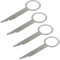 maxtachi Cle Extraction Autoradio,4 Pièces Dur et Durable Outil Extraction Autoradio,Facile à Installer et à Retirer,pour Plupart des Voitures-Argent