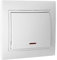 Pulsador de luz luminoso blanco, serie Europa, instalación sencilla, uso en interruptores, ideal para hogares y oficinas.